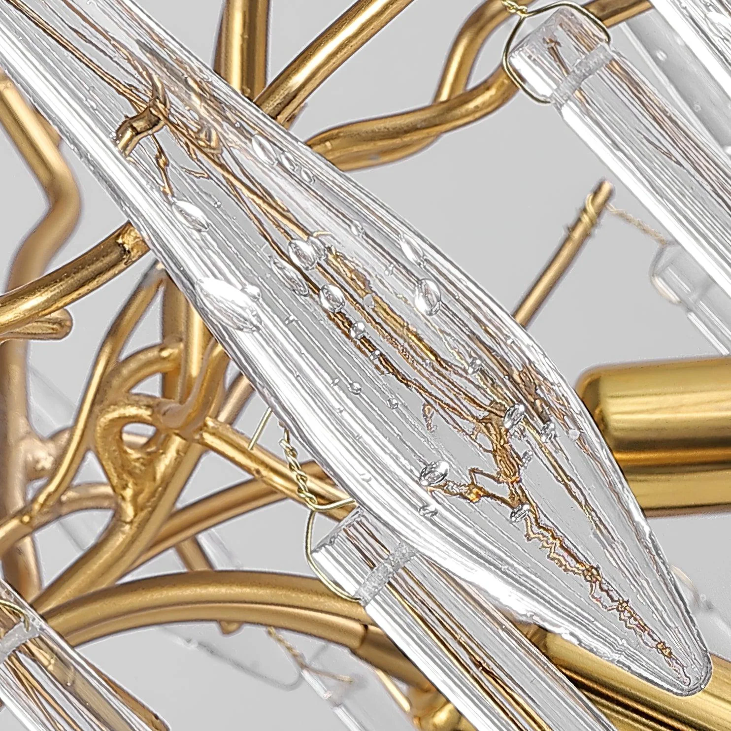 Lustra Chandelier Branch Crystal Pendant Sculptural Artistic - Image 18
