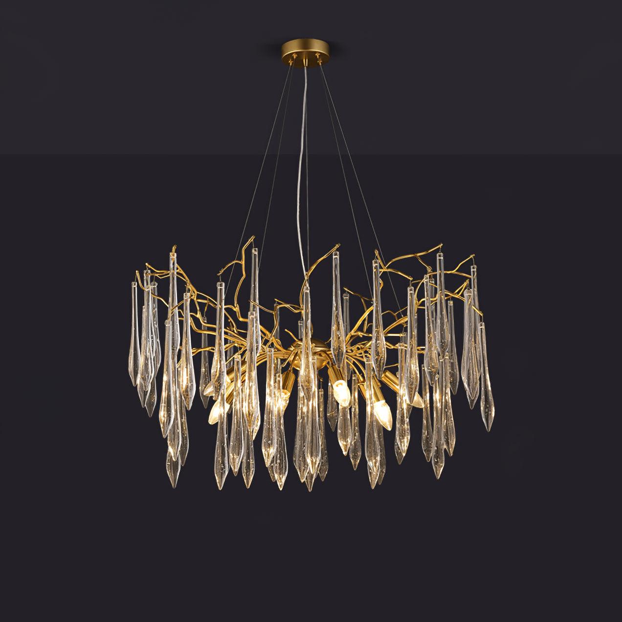 Lustra Chandelier Branch Crystal Pendant Sculptural Artistic - Image 2