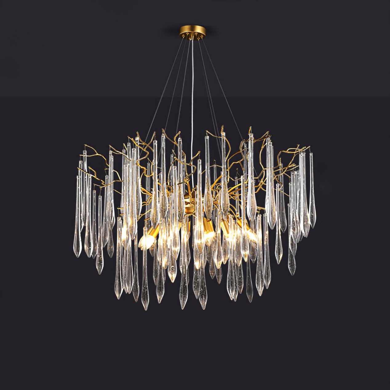 Lustra Chandelier Branch Crystal Pendant Sculptural Artistic - Image 8