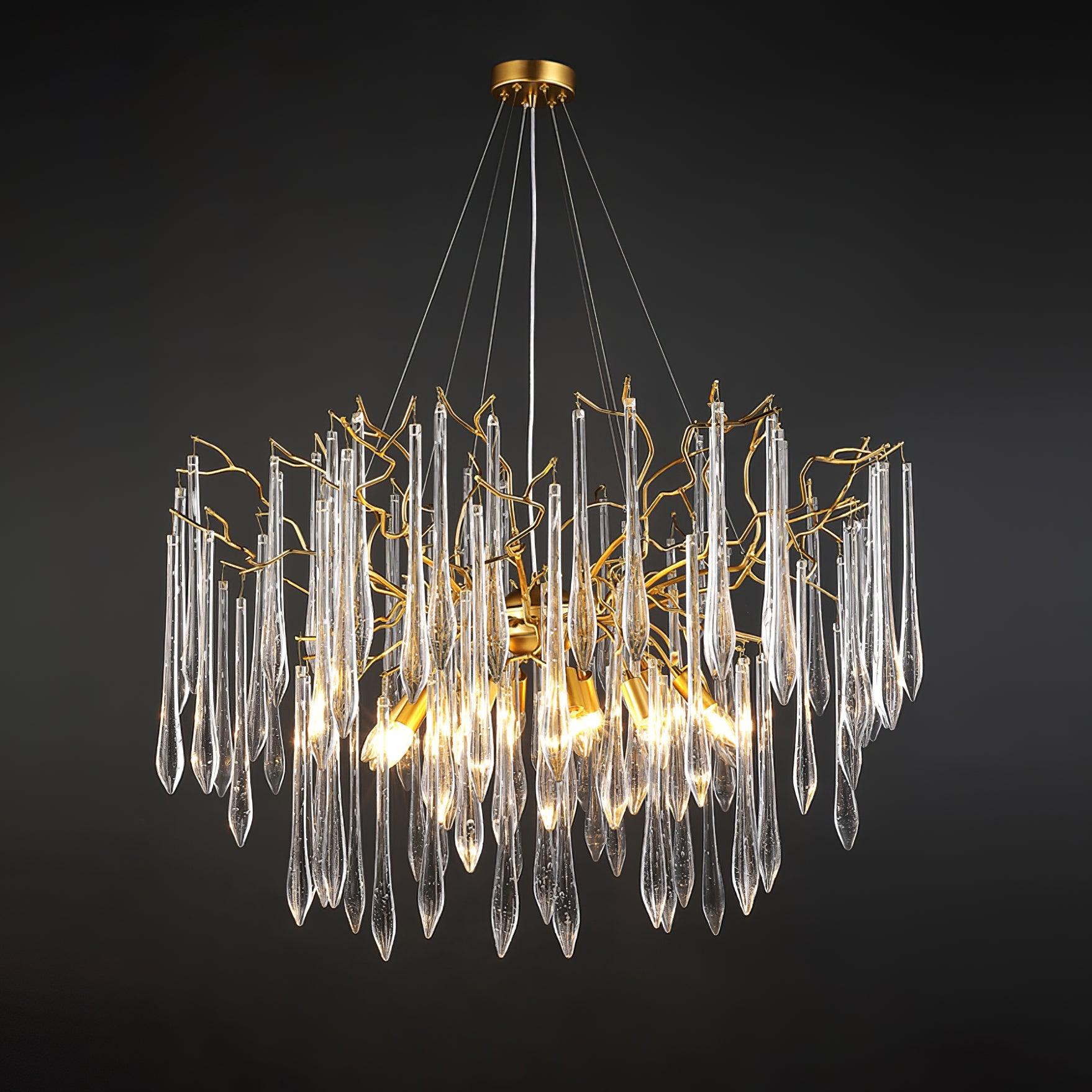 Lustra Chandelier Branch Crystal Pendant Sculptural Artistic - Image 9