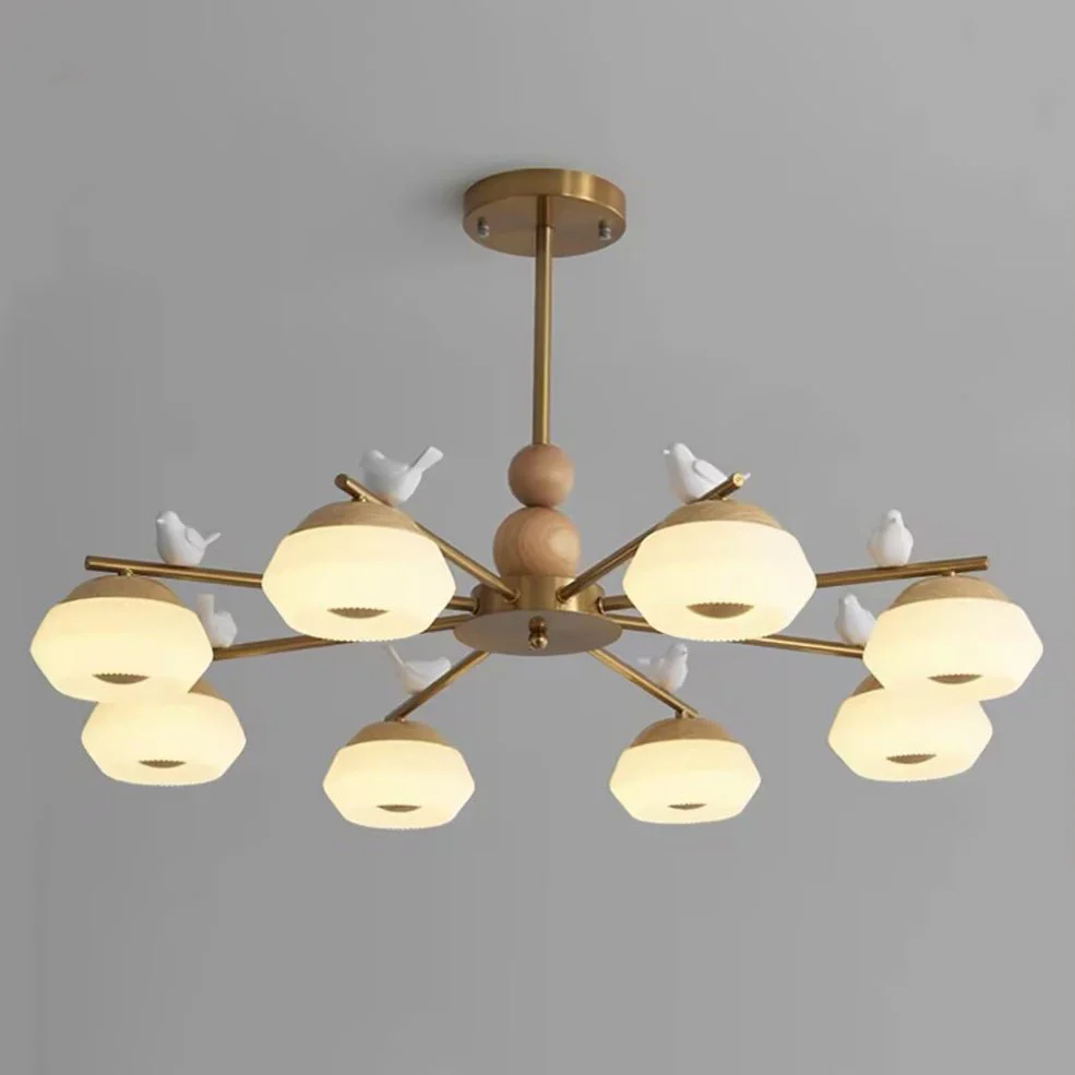 Lustra Chandelier Brass Bird Ozawa Elegant - Image 14
