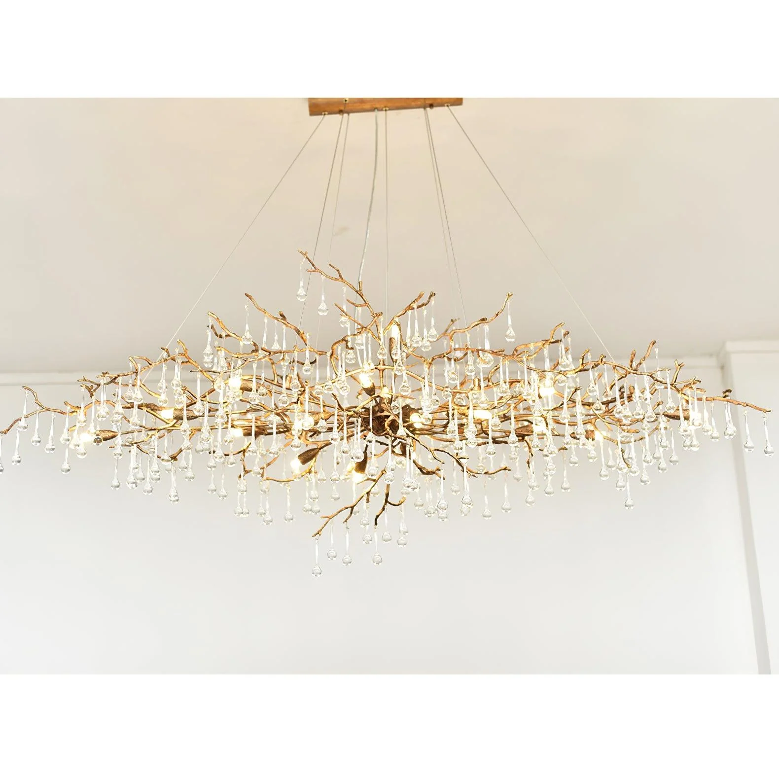 Lustra Chandelier Brass Crystal Branch - Image 2