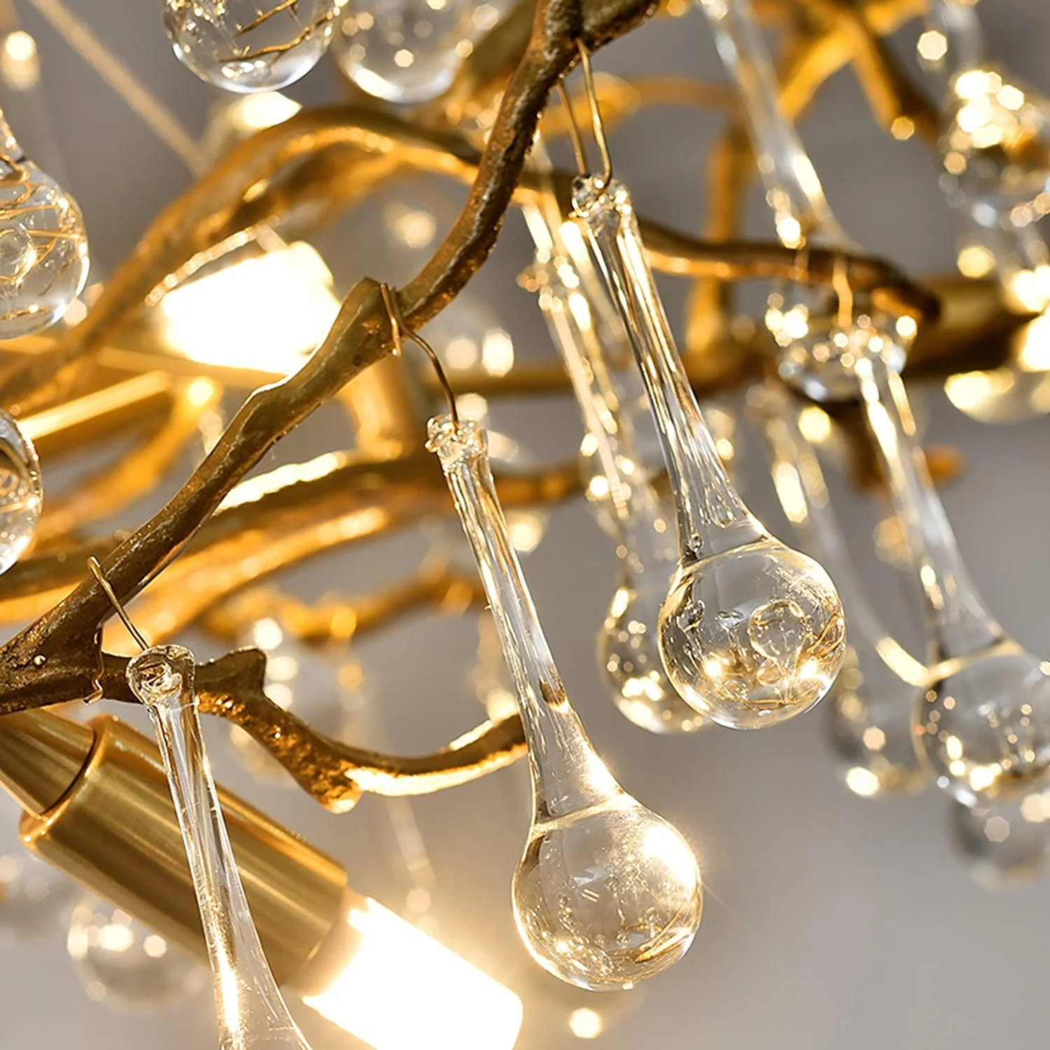 Lustra Chandelier Brass Crystal Branch - Image 24