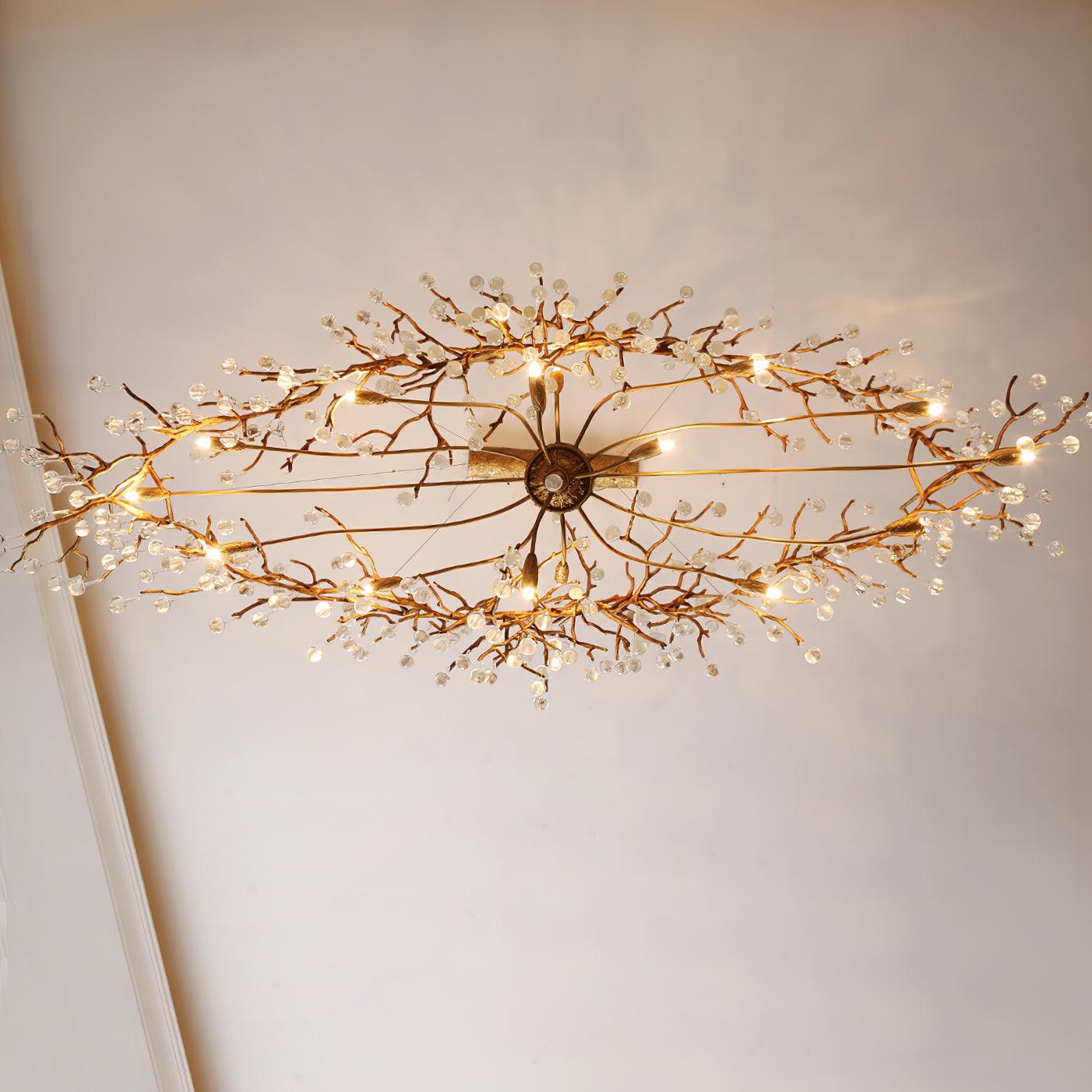 Lustra Chandelier Brass Crystal Branch - Image 5