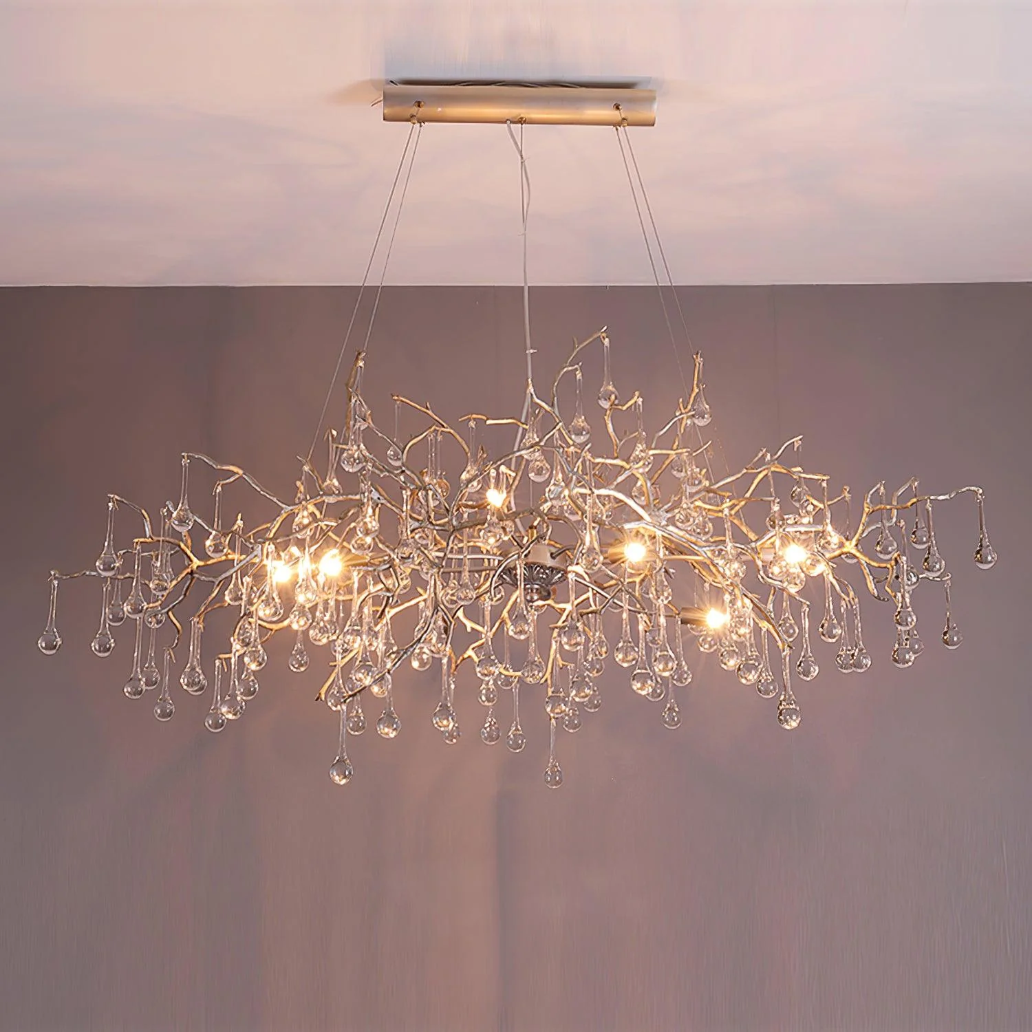 Lustra Chandelier Brass Crystal Branch - Image 6