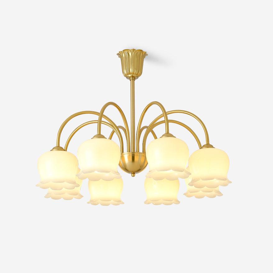 Lustra Chandelier Brass Elegant Curved Arm - Image 14