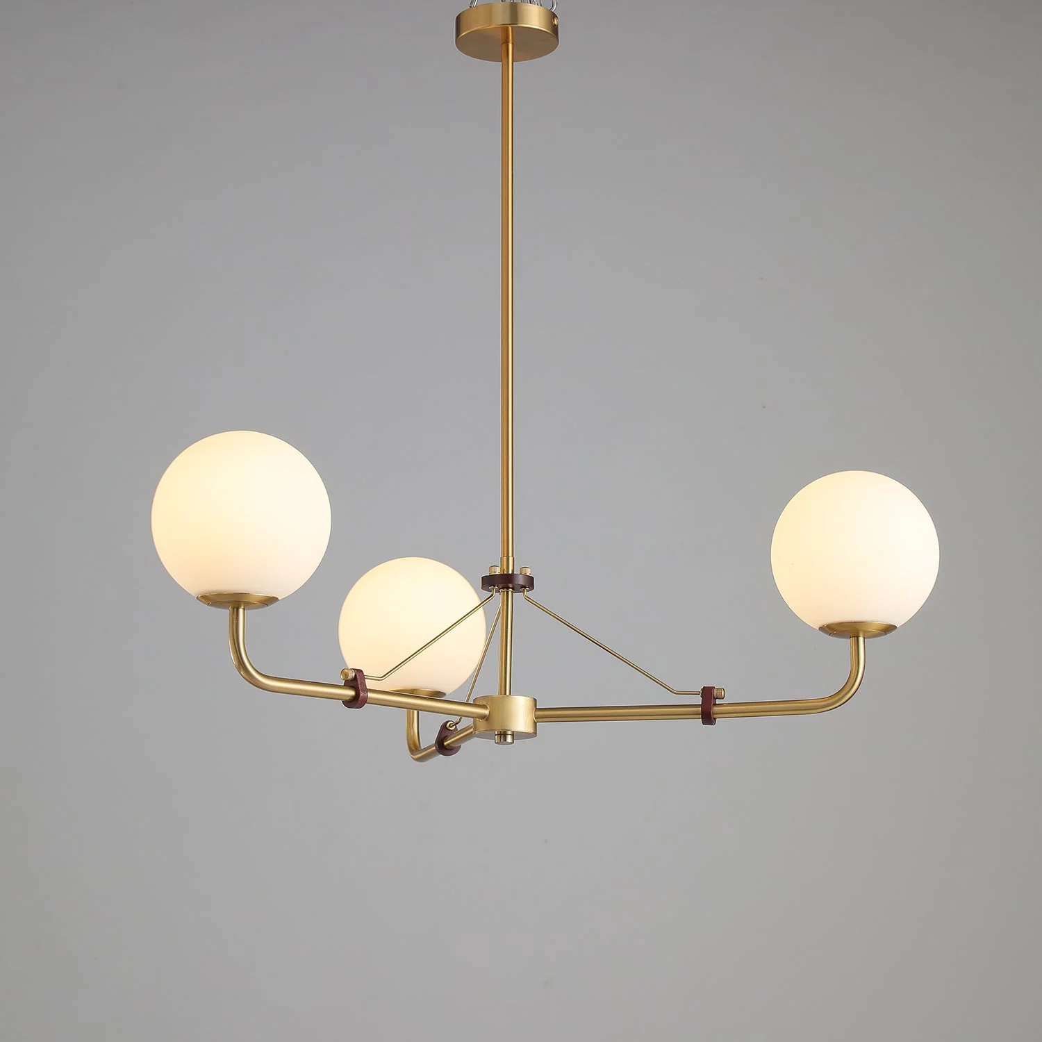 Lustra Chandelier Brass Globe Savanna Elegant - Image 5