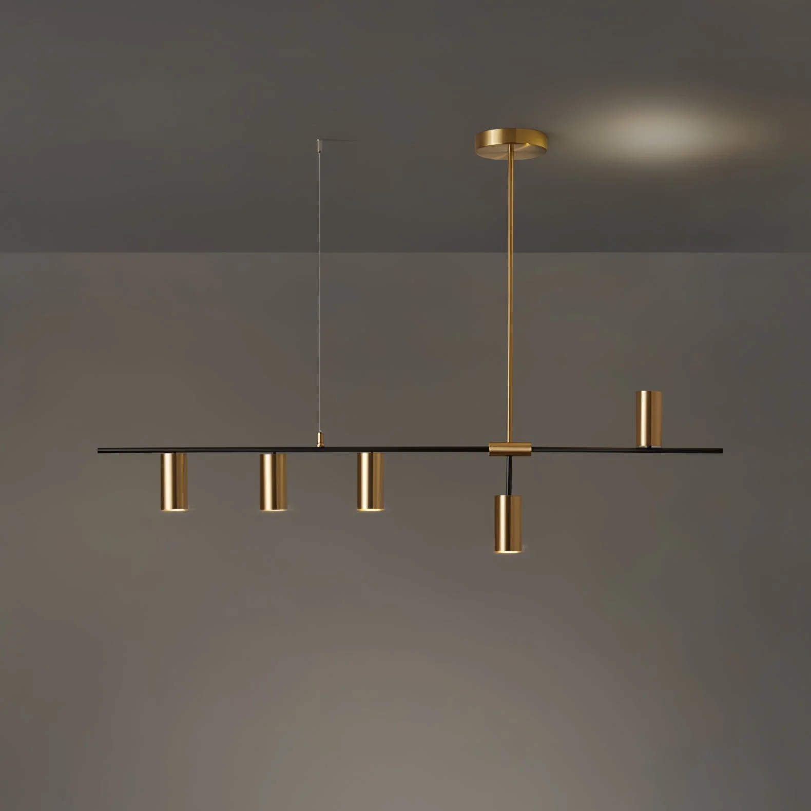 Lustra Chandelier Brass Linear Cassandra Elegant - Image 7