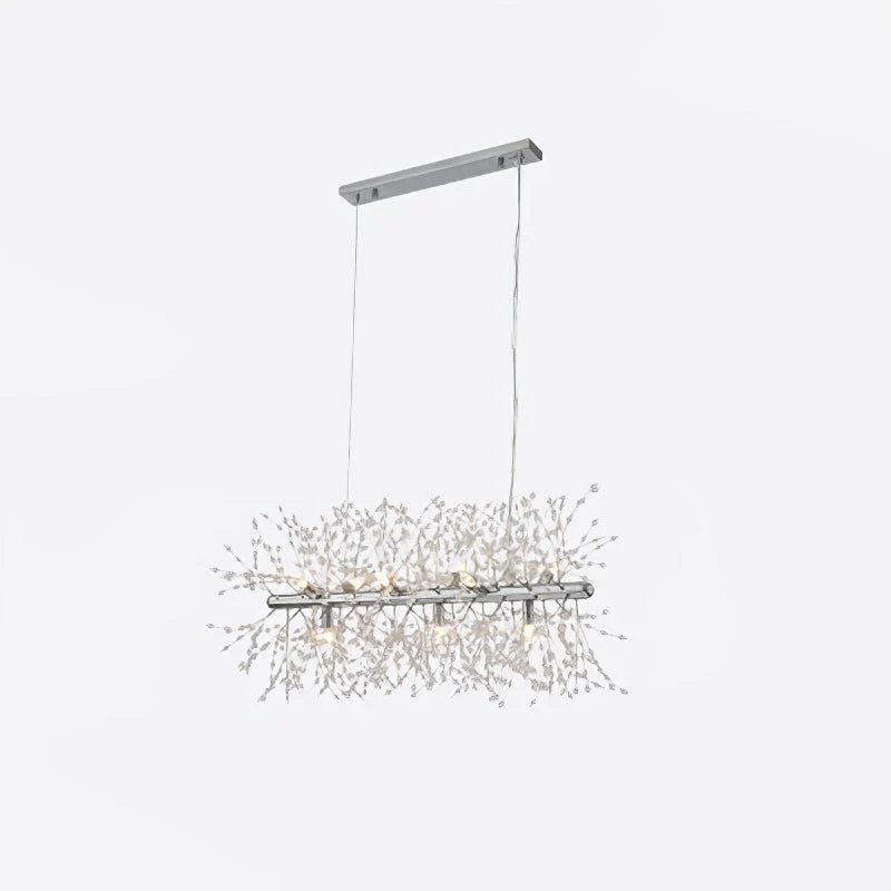 Lustra Chandelier Brass Linear Crystal Branch - Image 20