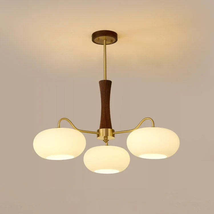 Lustra Chandelier Brass Wooden Persimmon - Image 10