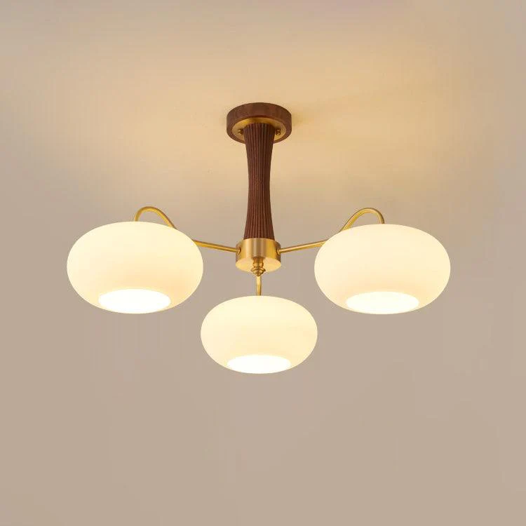 Lustra Chandelier Brass Wooden Persimmon - Image 11