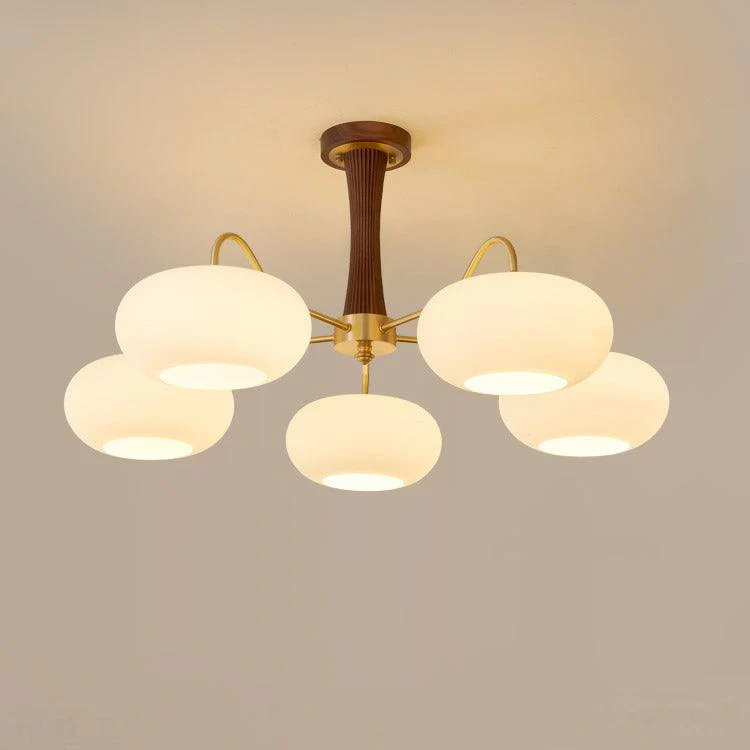 Lustra Chandelier Brass Wooden Persimmon - Image 17