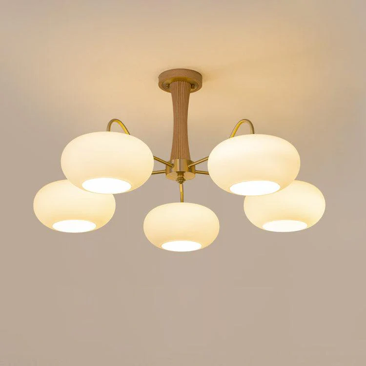 Lustra Chandelier Brass Wooden Persimmon - Image 19