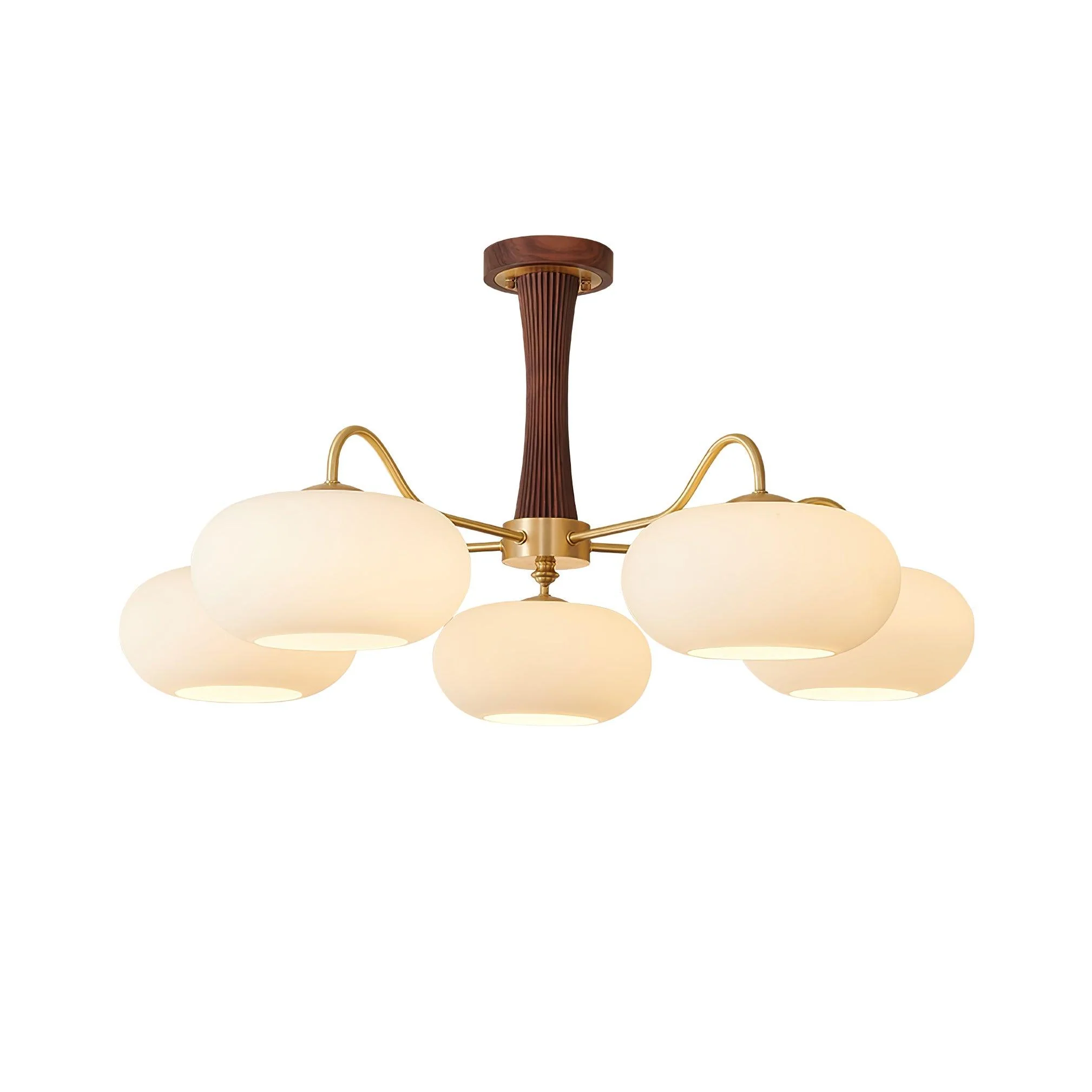 Lustra Chandelier Brass Wooden Persimmon - Image 23