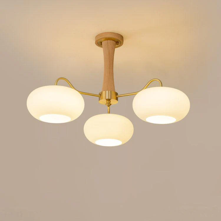Lustra Chandelier Brass Wooden Persimmon - Image 26