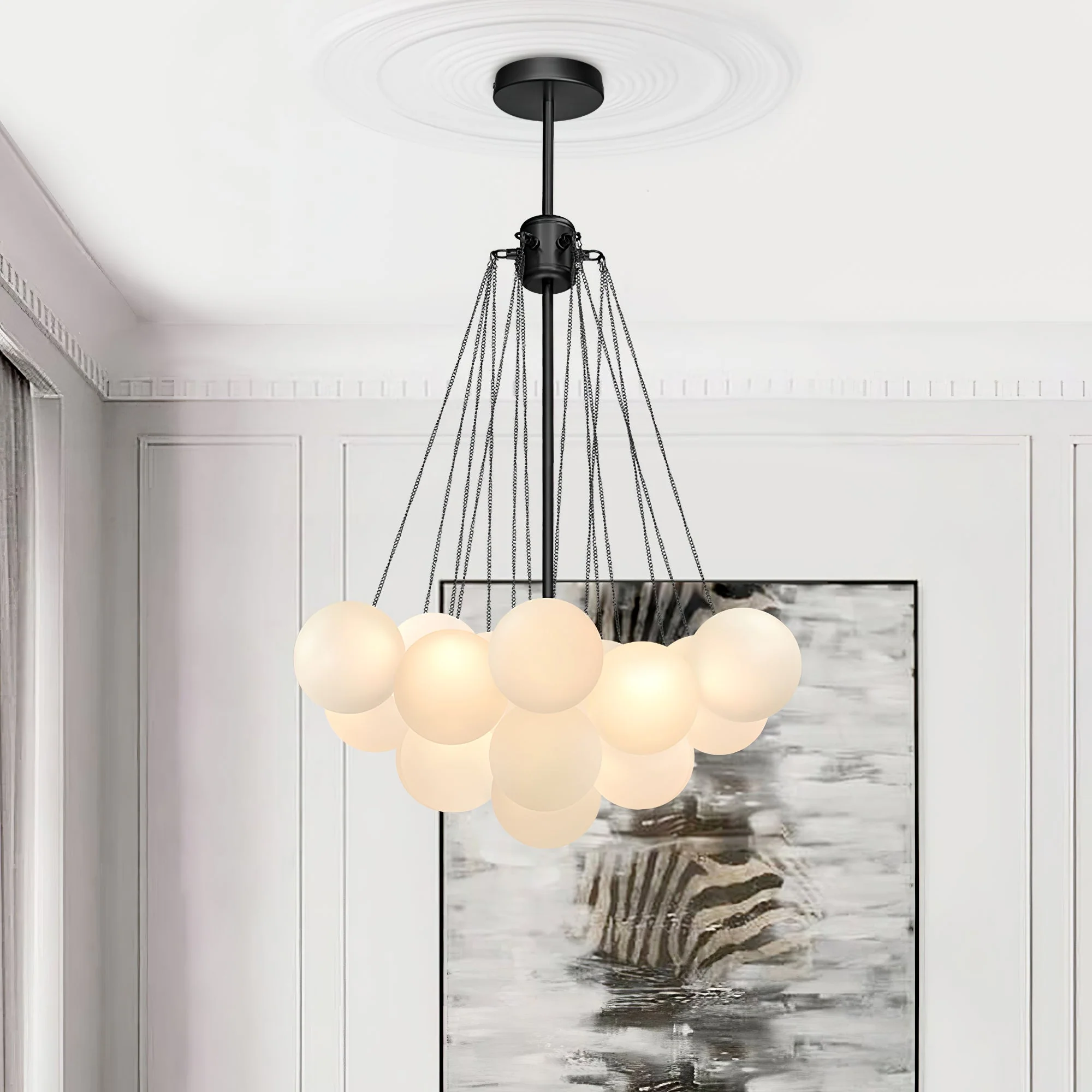 Lustra Chandelier Bubble Frosted Glass - Image 129