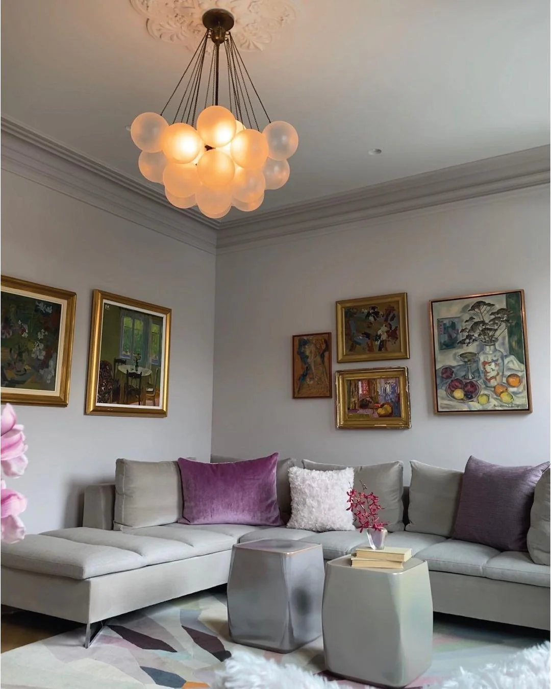 Lustra Chandelier Bubble Frosted Glass - Image 53