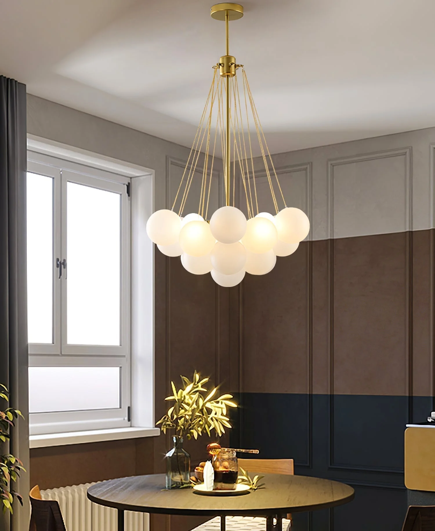 Lustra Chandelier Bubble Frosted Glass - Image 57