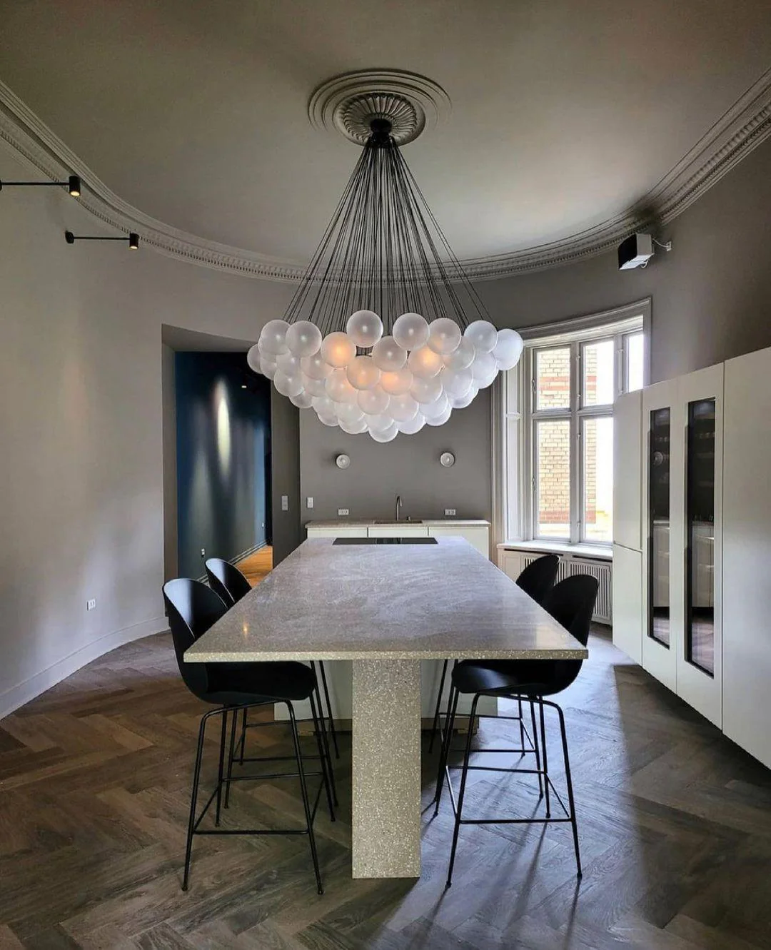 Lustra Chandelier Bubble Frosted Glass - Image 67