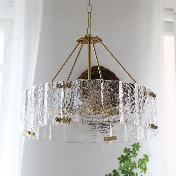 Lustra Chandelier Calvert Clear Textured Glass - Image 6