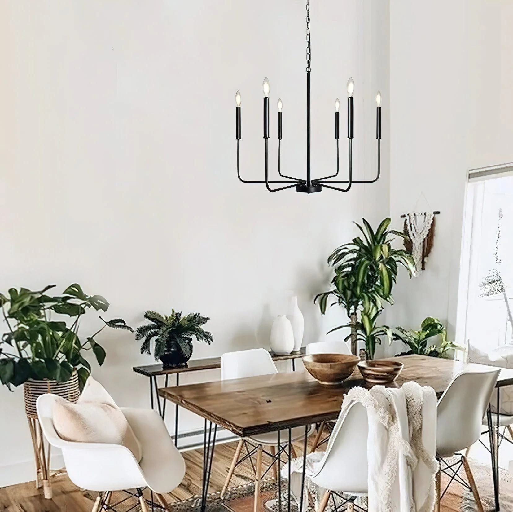 Lustra Chandelier Candle Arm Modern - Image 4