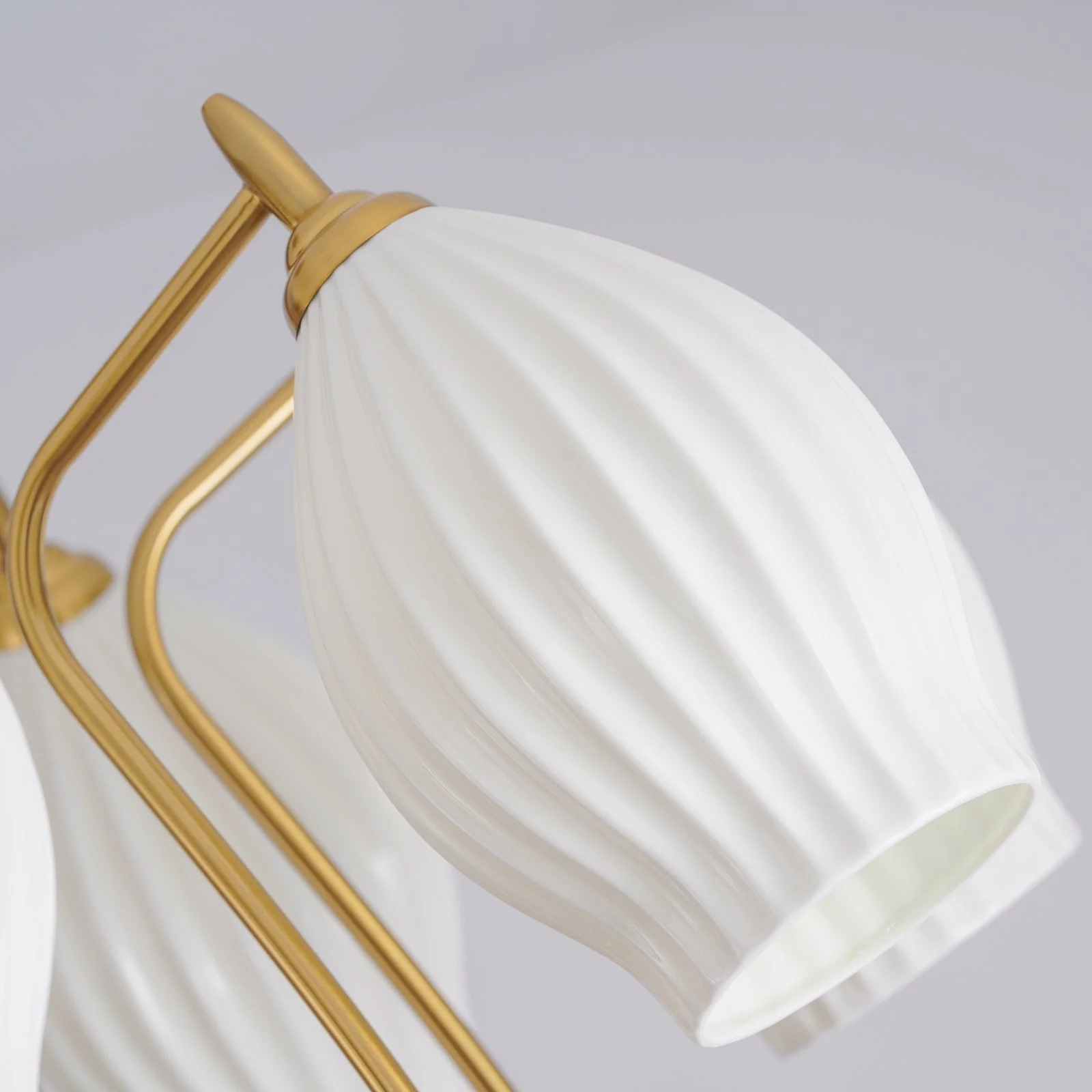 Lustra Chandelier Ceramic Ribbed Sculptural Glass Elegant - Image 56