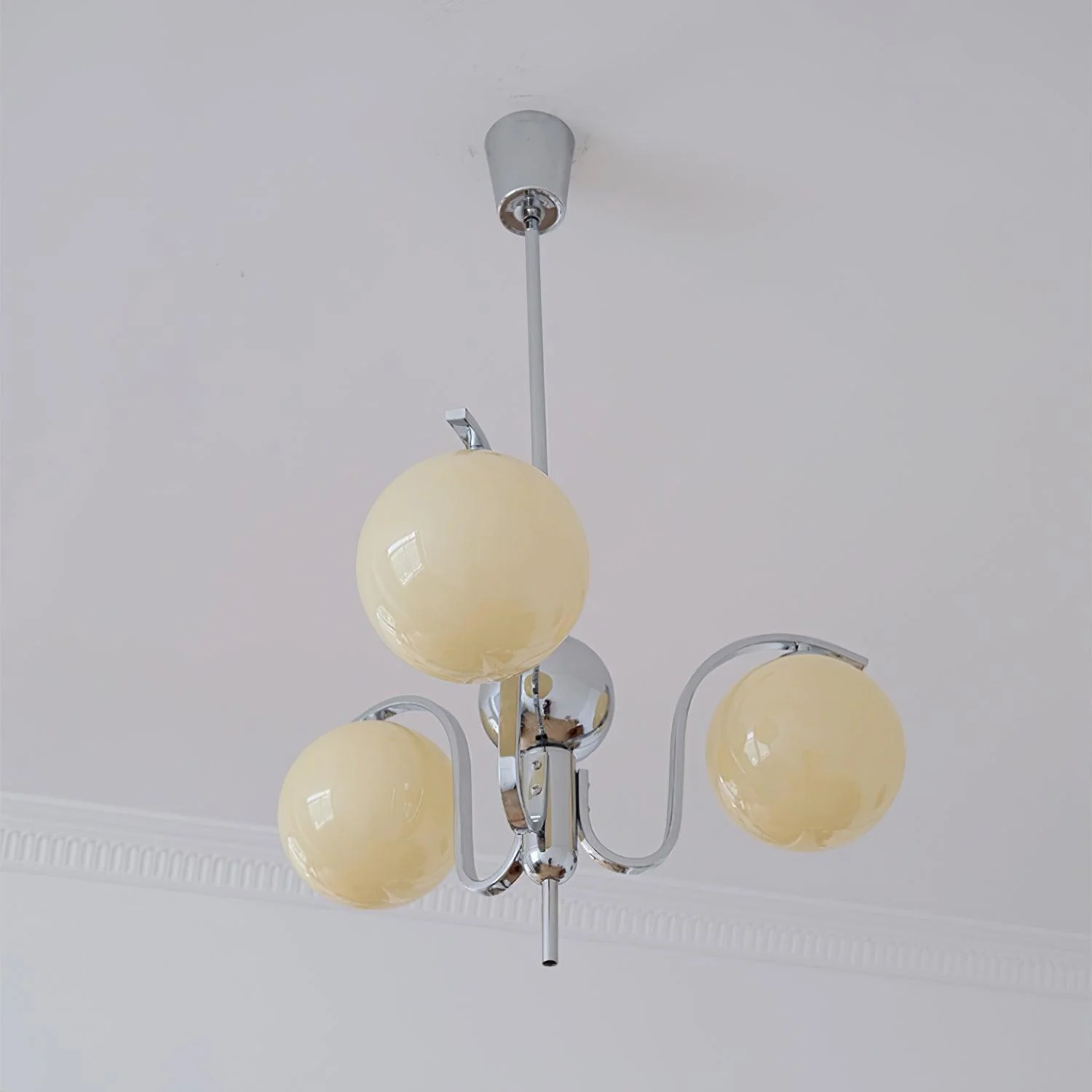 Lustra Chandelier Chrome Glass Modo Deco Elegant - Image 2