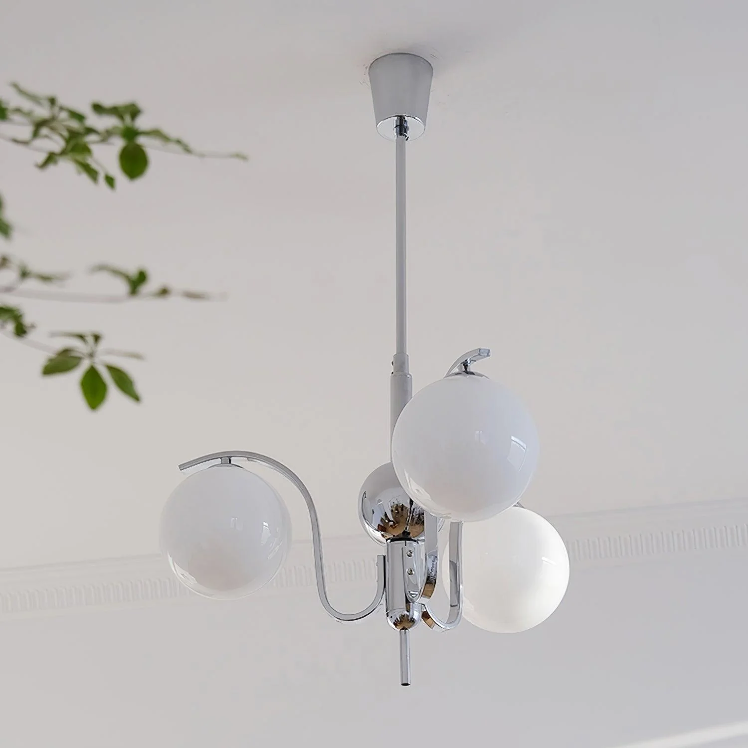Lustra Chandelier Chrome Glass Modo Deco Elegant - Image 7