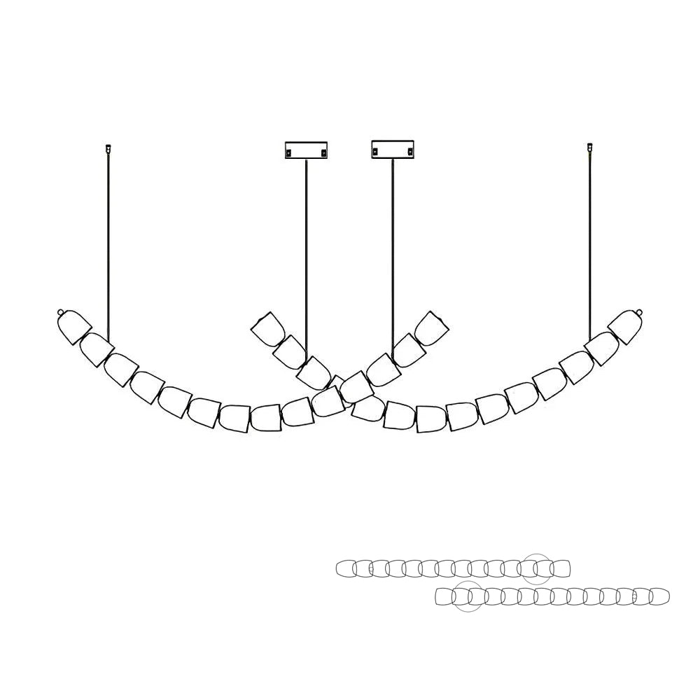 Lustra Chandelier Chrome Interlacing Crystal Lines - Image 108