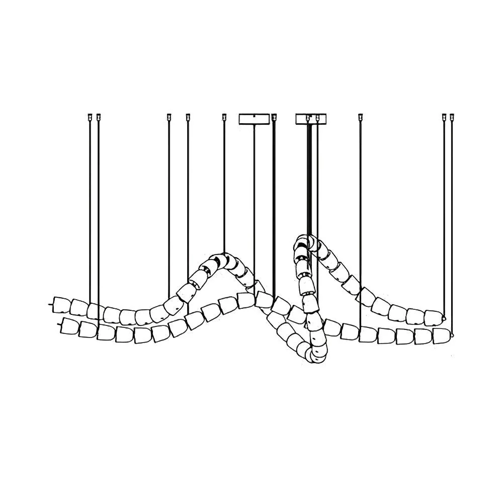 Lustra Chandelier Chrome Interlacing Crystal Lines - Image 11