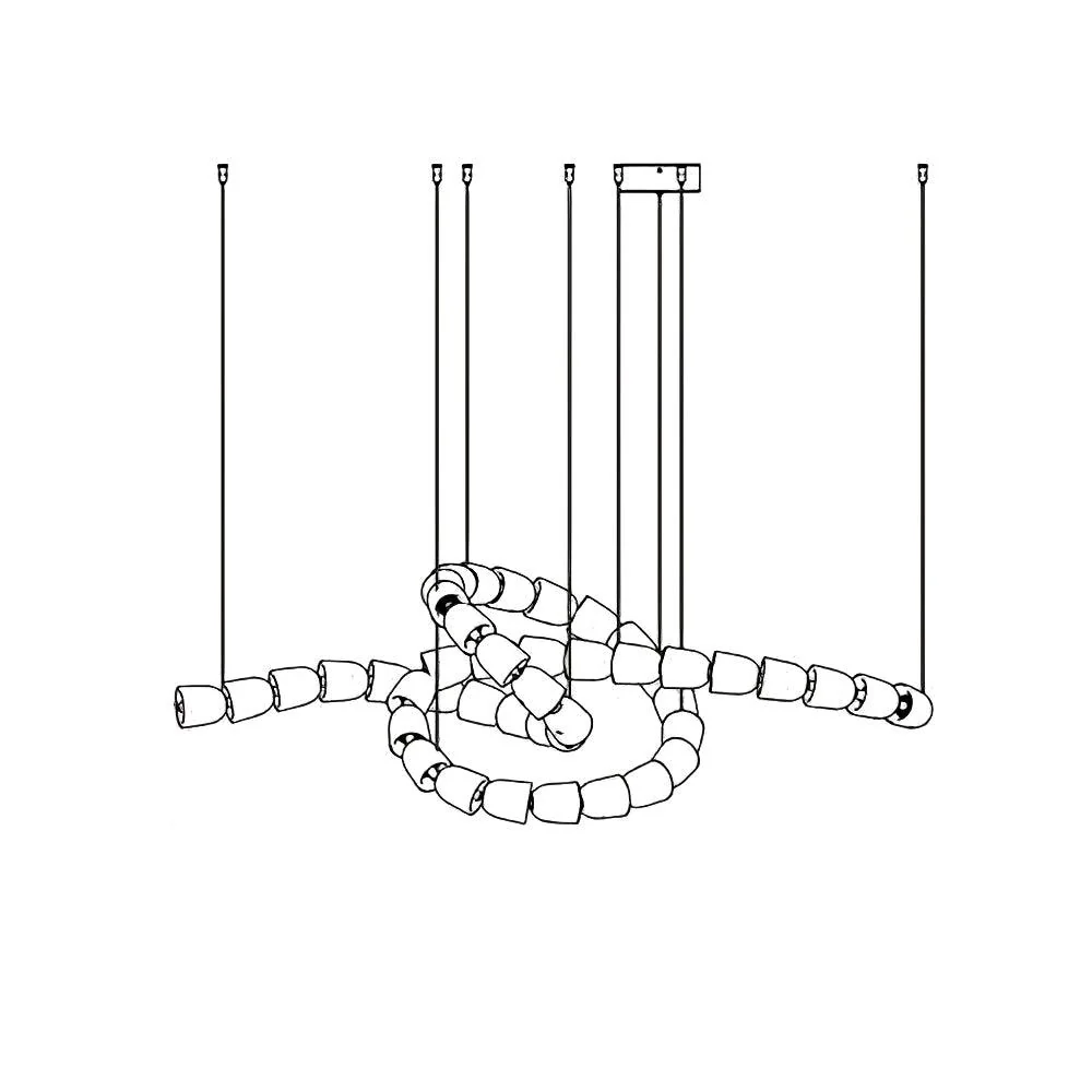 Lustra Chandelier Chrome Interlacing Crystal Lines - Image 15