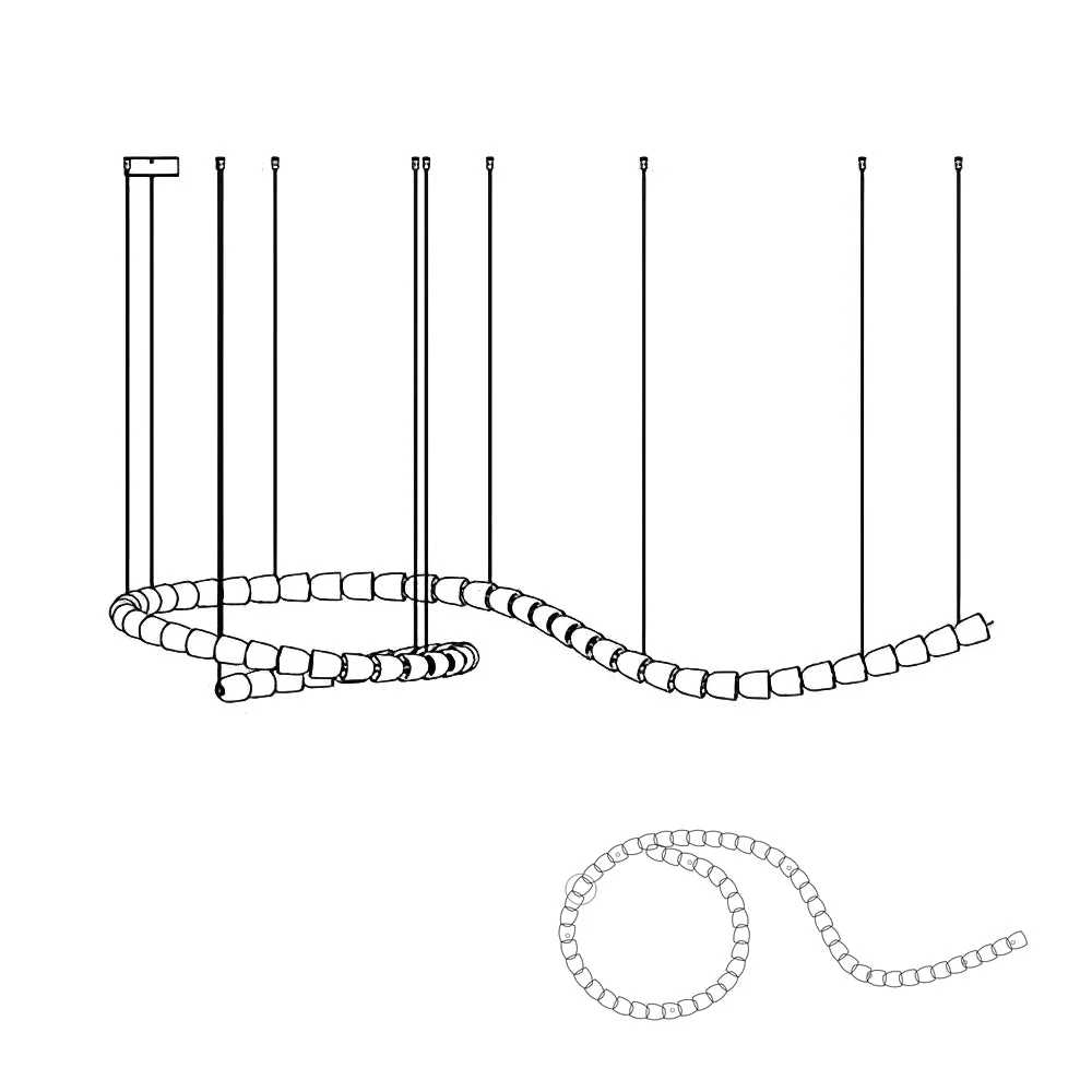 Lustra Chandelier Chrome Interlacing Crystal Lines - Image 19