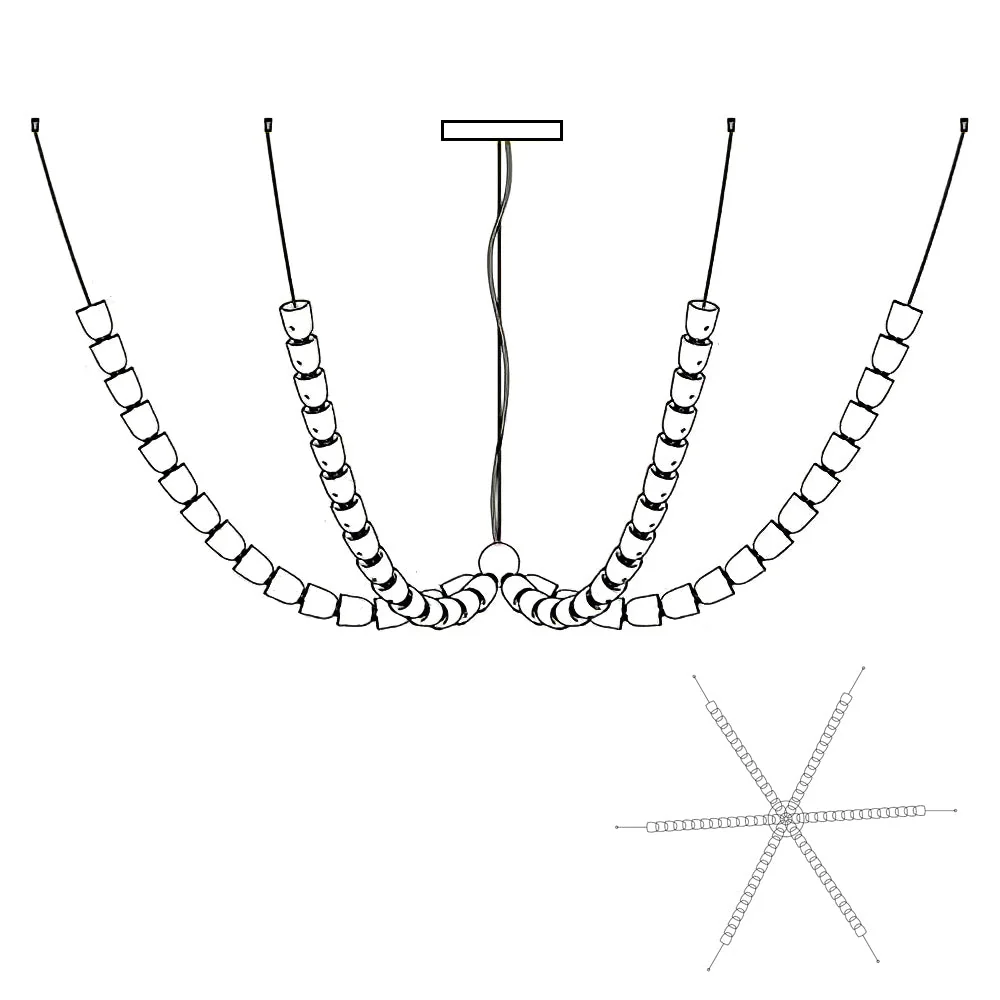 Lustra Chandelier Chrome Interlacing Crystal Lines - Image 21