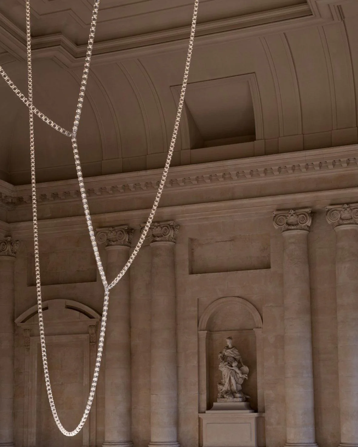 Lustra Chandelier Chrome Interlacing Crystal Lines - Image 27