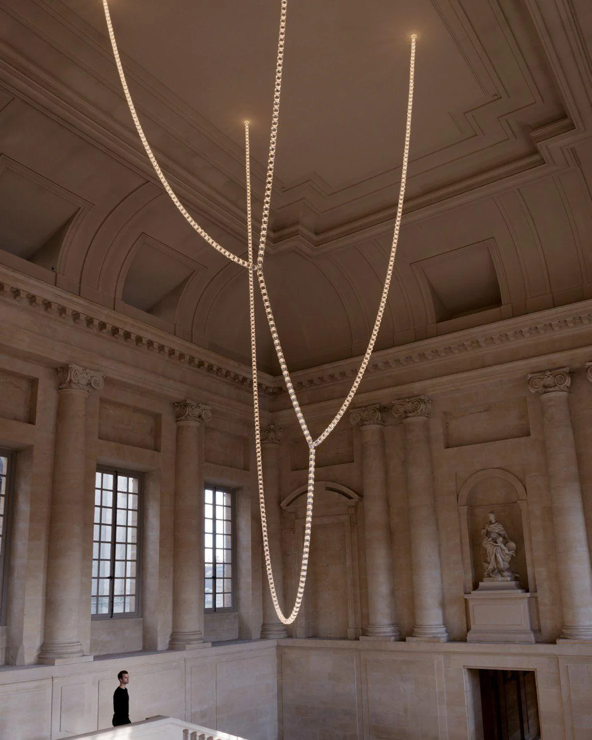 Lustra Chandelier Chrome Interlacing Crystal Lines - Image 30