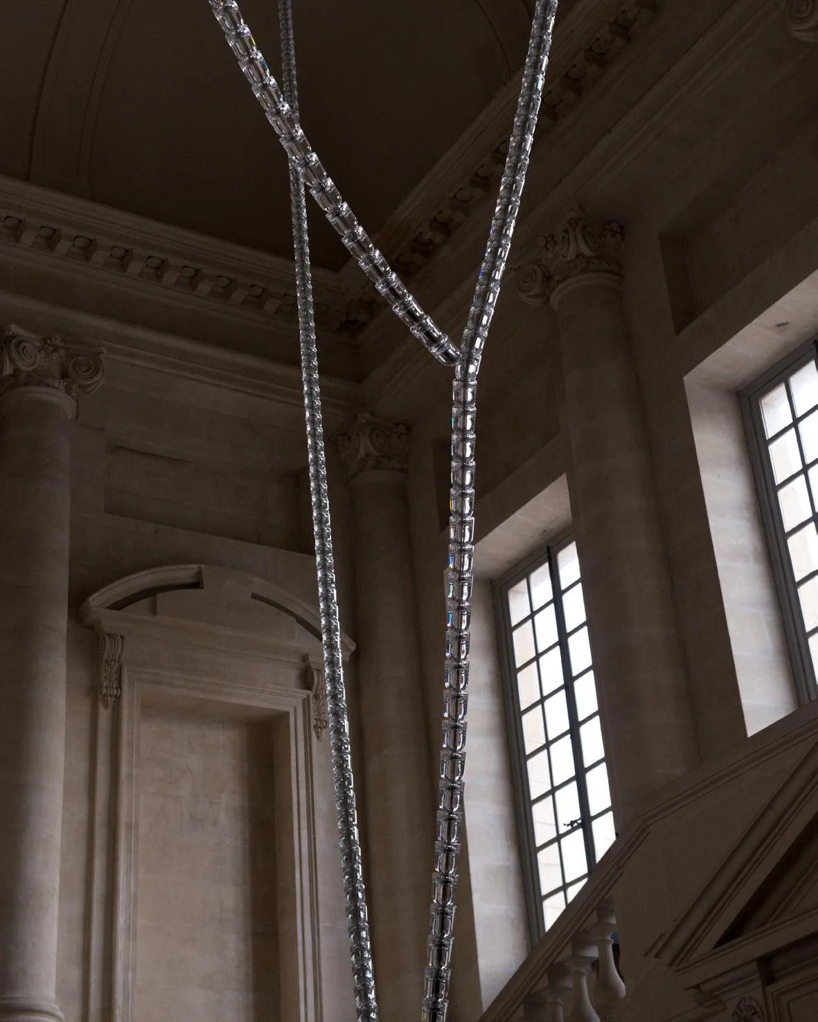 Lustra Chandelier Chrome Interlacing Crystal Lines - Image 42
