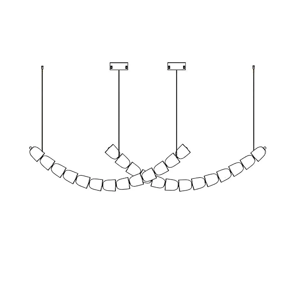 Lustra Chandelier Chrome Interlacing Crystal Lines - Image 44