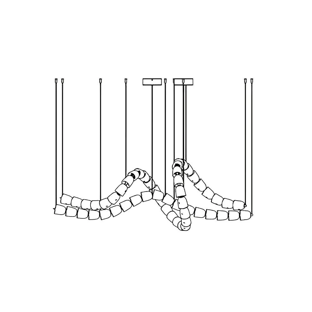 Lustra Chandelier Chrome Interlacing Crystal Lines - Image 56