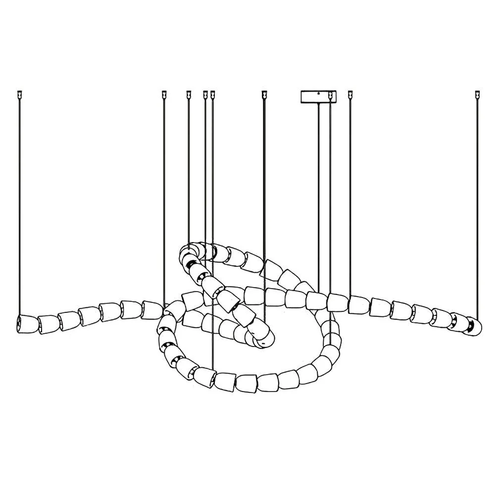 Lustra Chandelier Chrome Interlacing Crystal Lines - Image 64