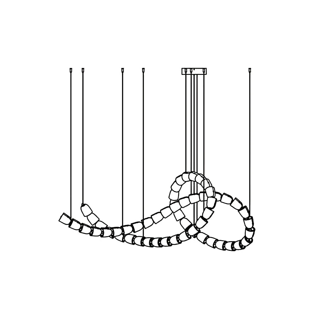 Lustra Chandelier Chrome Interlacing Crystal Lines - Image 74