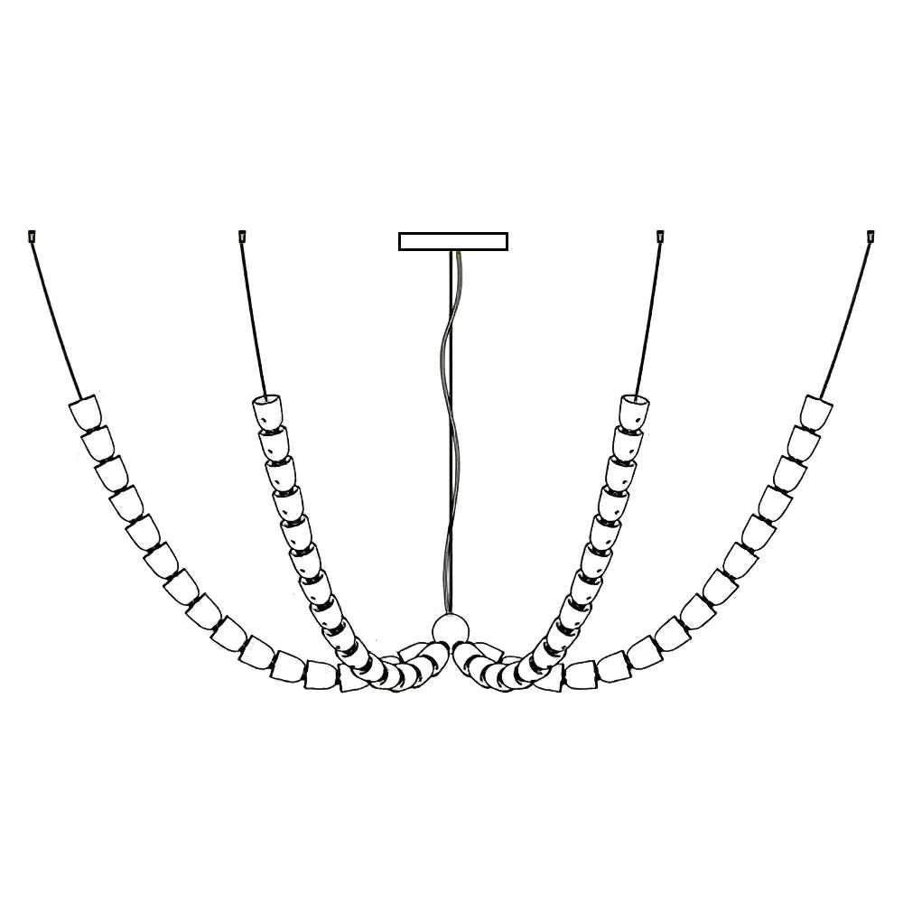 Lustra Chandelier Chrome Interlacing Crystal Lines - Image 77