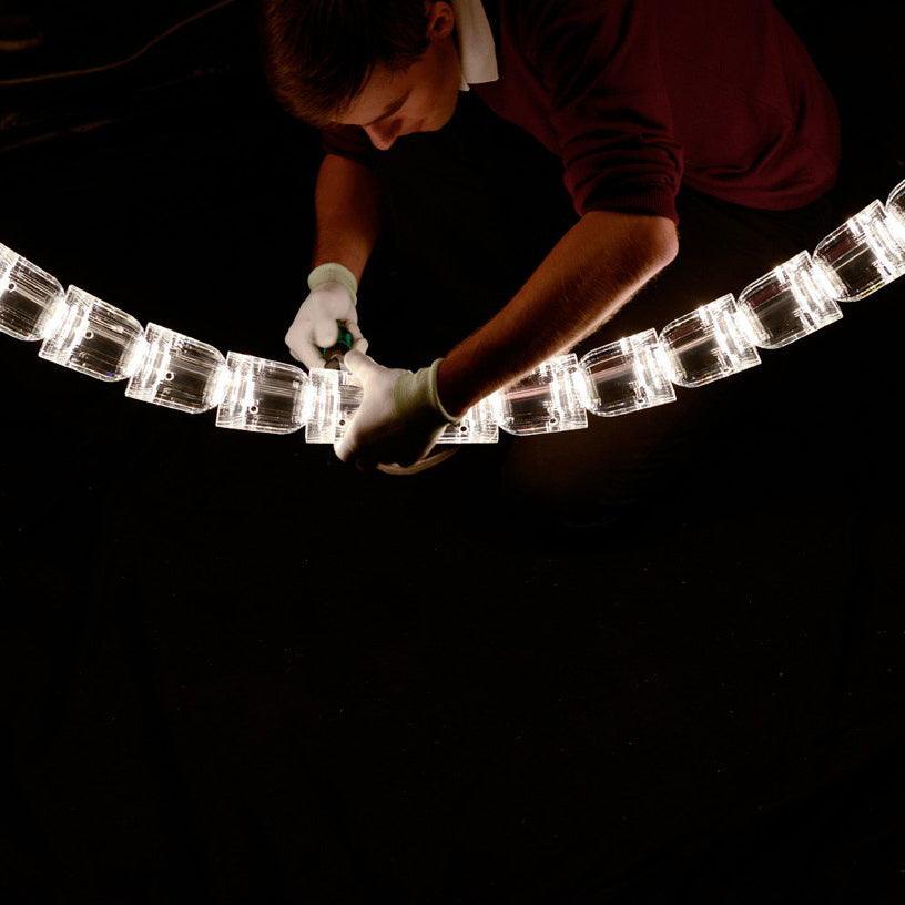 Lustra Chandelier Chrome Interlacing Crystal Lines - Image 79
