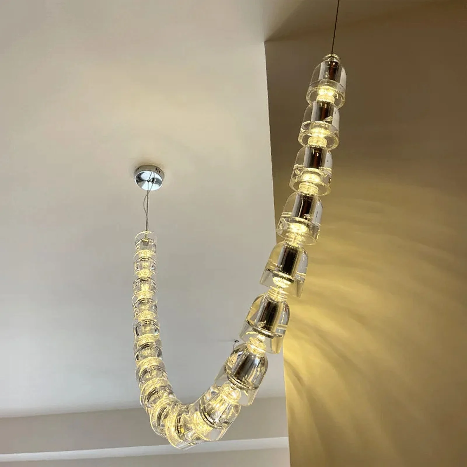Lustra Chandelier Chrome Interlacing Crystal Lines - Image 88