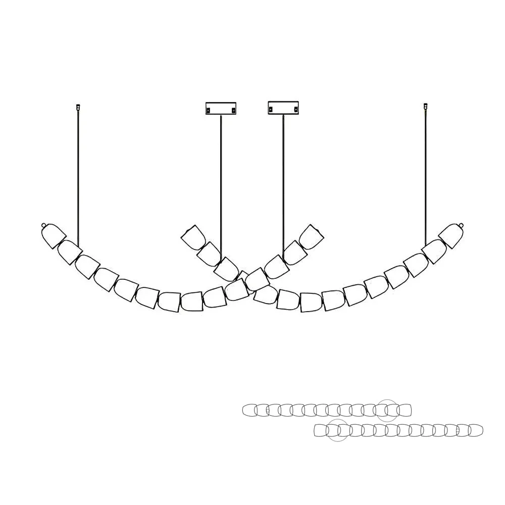 Lustra Chandelier Chrome Interlacing Crystal Lines - Image 90