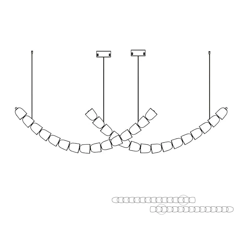 Lustra Chandelier Chrome Interlacing Crystal Lines - Image 93