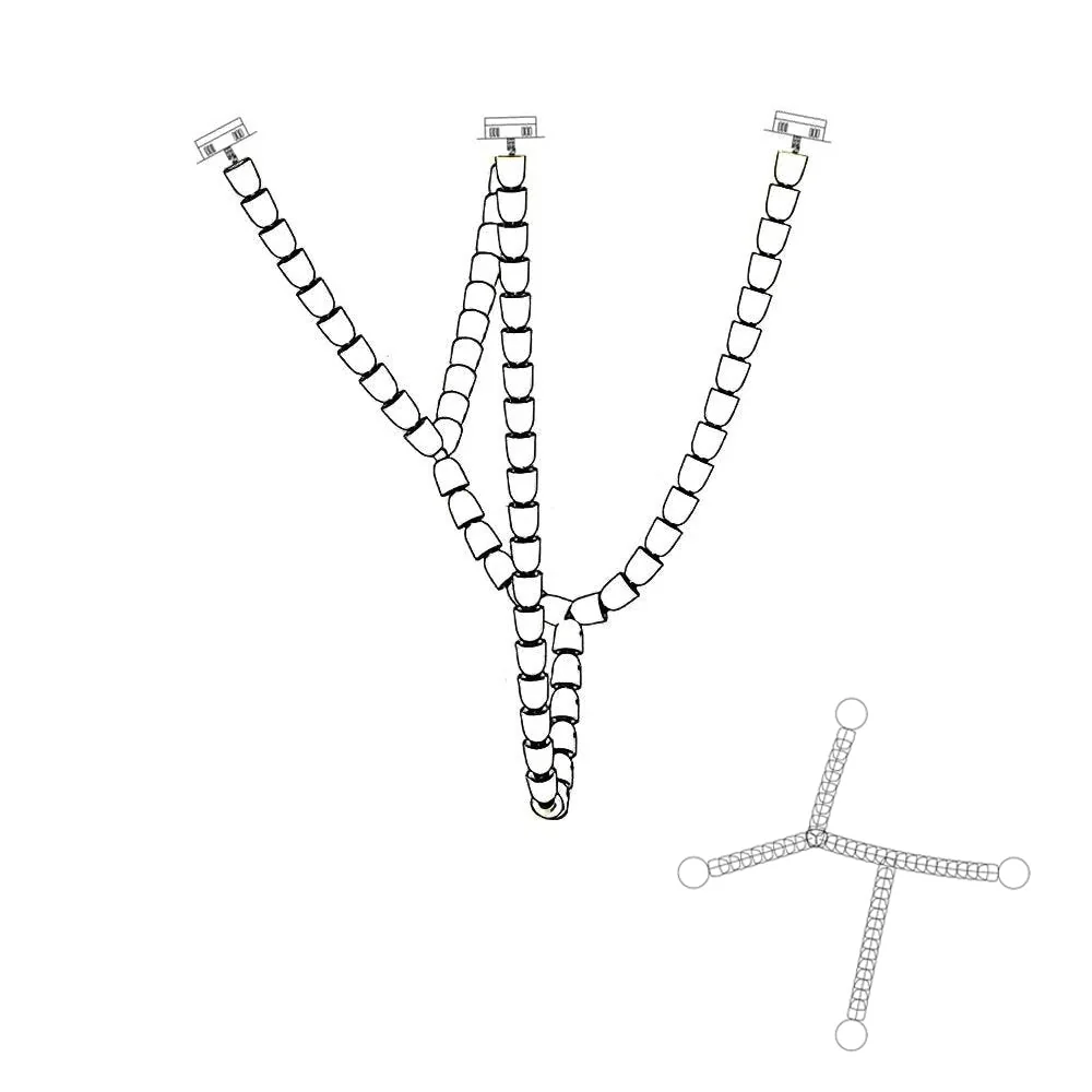 Lustra Chandelier Chrome Interlacing Crystal Lines - Image 98