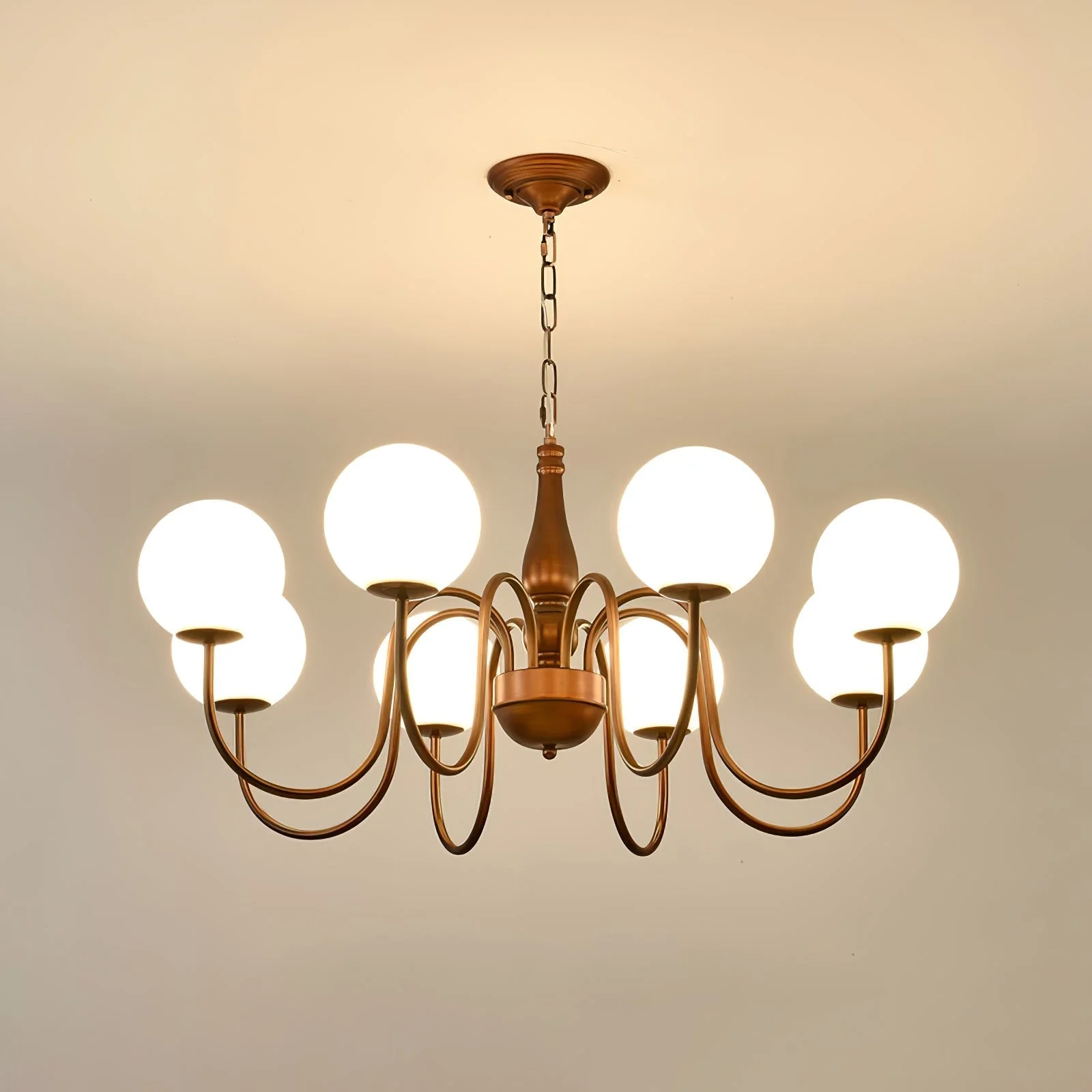Lustra Chandelier Copper & Glass Grove Ball - Image 12