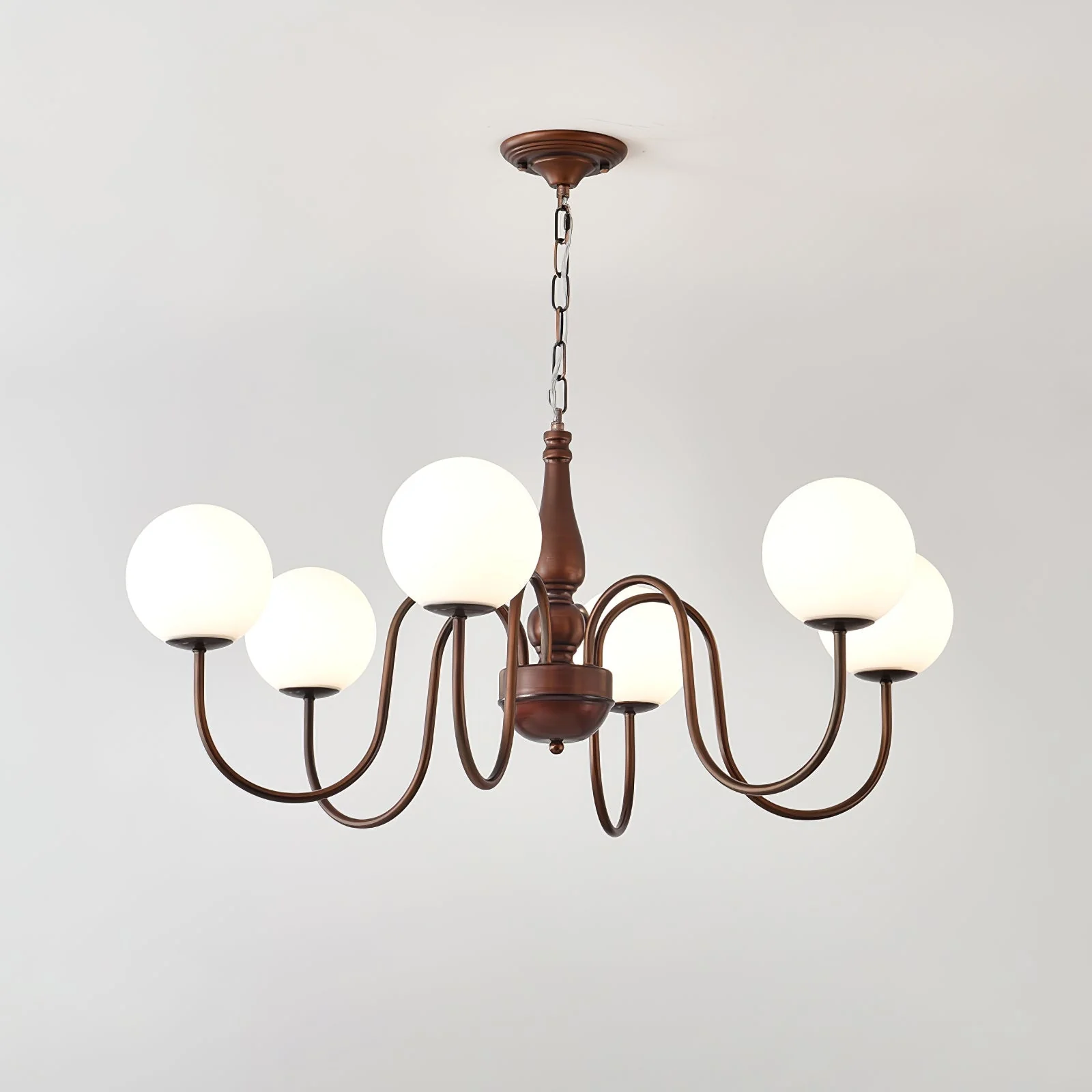 Lustra Chandelier Copper & Glass Grove Ball - Image 15