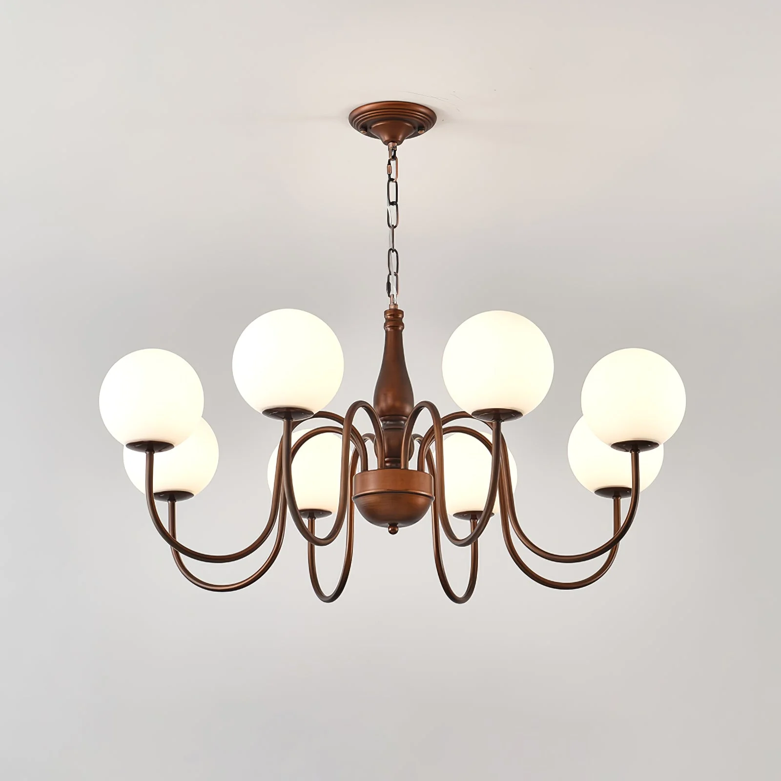 Lustra Chandelier Copper & Glass Grove Ball - Image 17