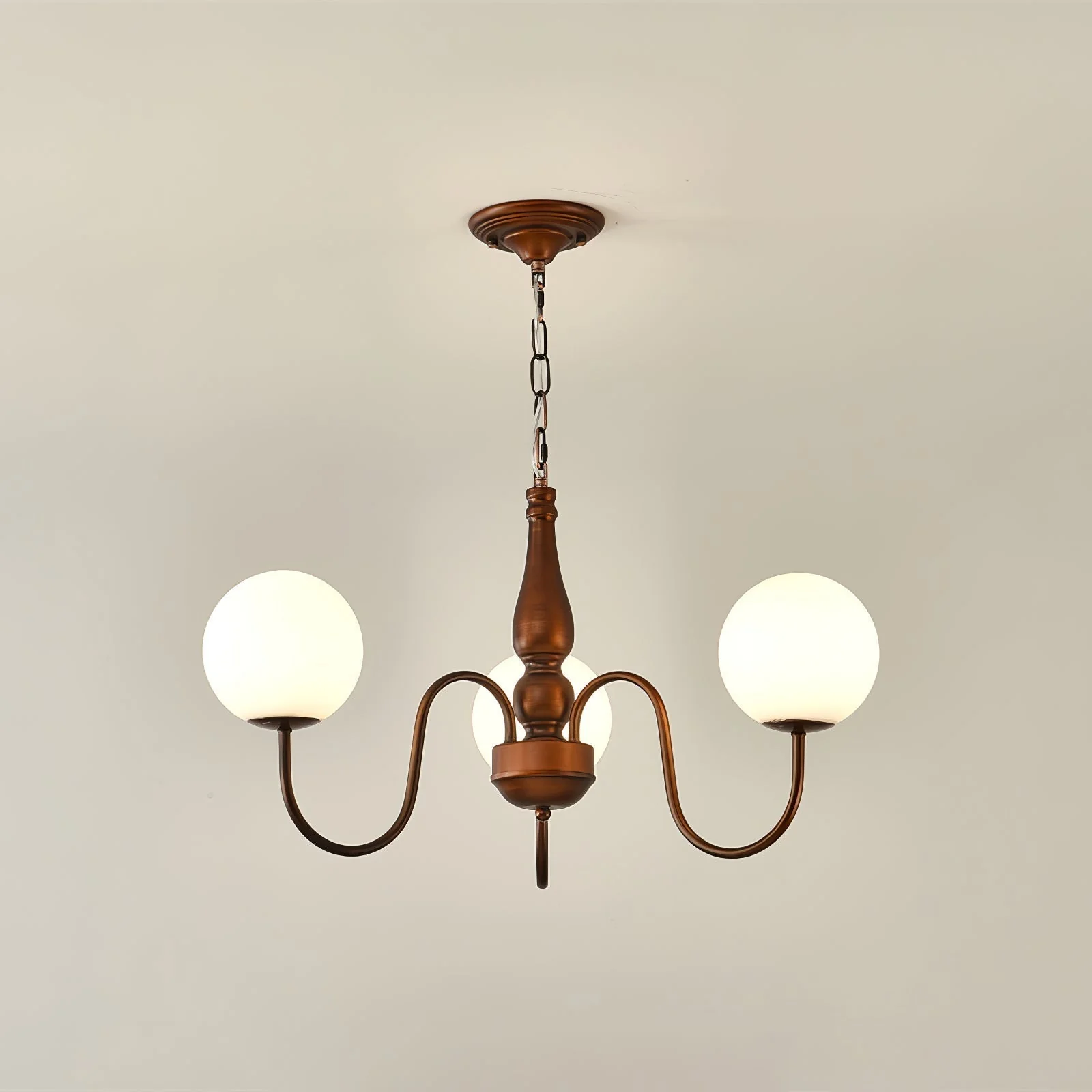 Lustra Chandelier Copper & Glass Grove Ball - Image 18